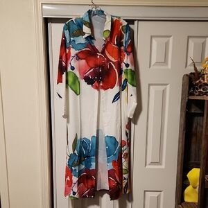 Colorful Floral Long Sleeve Dress